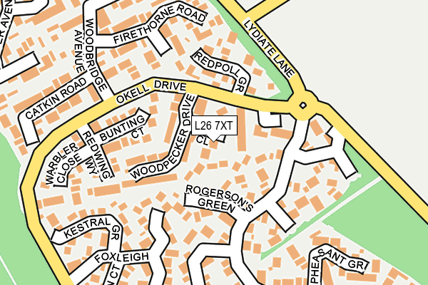 L26 7XT map - OS OpenMap – Local (Ordnance Survey)