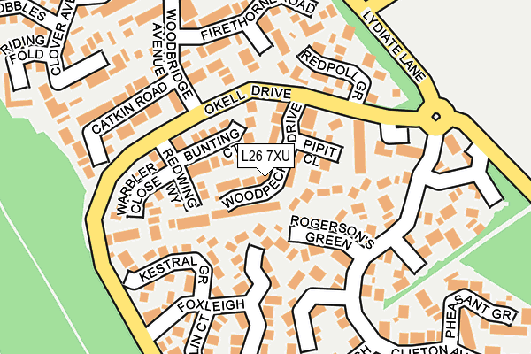 L26 7XU map - OS OpenMap – Local (Ordnance Survey)