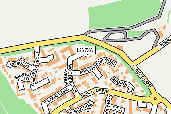 L26 7XW map - OS OpenMap – Local (Ordnance Survey)