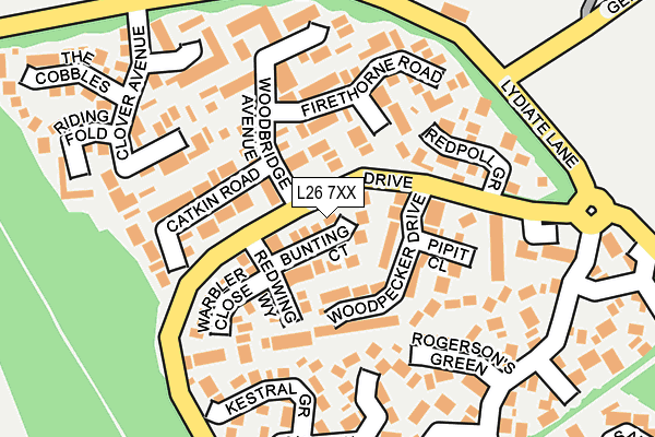 L26 7XX map - OS OpenMap – Local (Ordnance Survey)