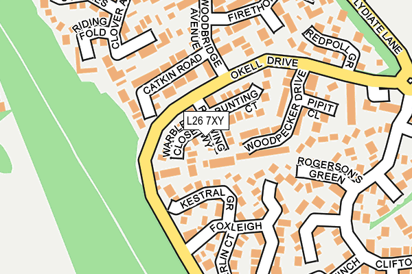 L26 7XY map - OS OpenMap – Local (Ordnance Survey)
