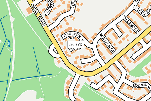 L26 7YD map - OS OpenMap – Local (Ordnance Survey)