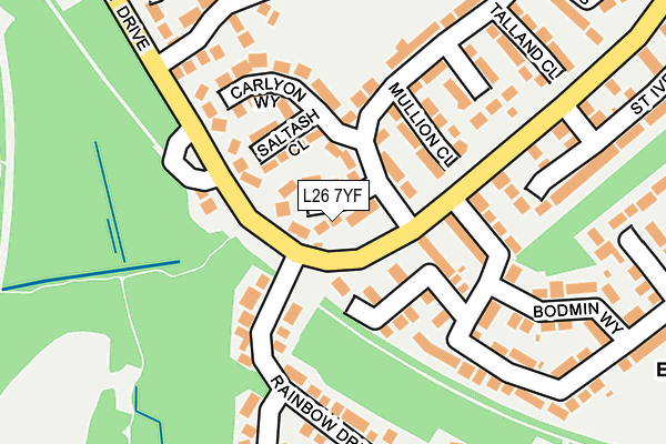 L26 7YF map - OS OpenMap – Local (Ordnance Survey)