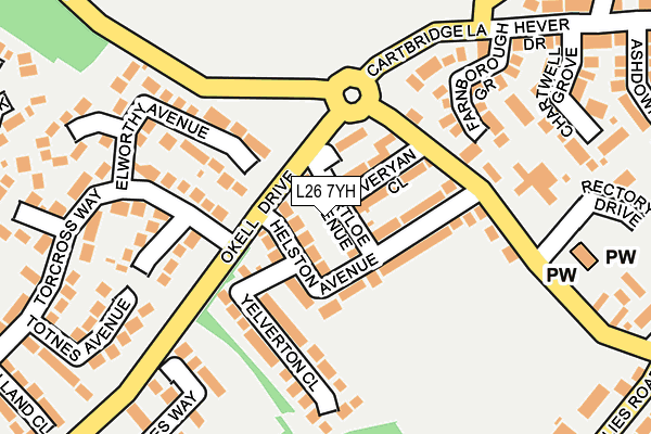 L26 7YH map - OS OpenMap – Local (Ordnance Survey)