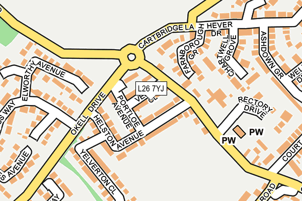 L26 7YJ map - OS OpenMap – Local (Ordnance Survey)