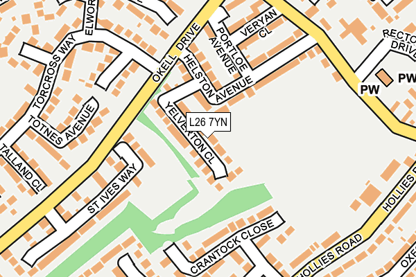 L26 7YN map - OS OpenMap – Local (Ordnance Survey)