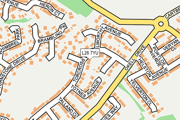 L26 7YU map - OS OpenMap – Local (Ordnance Survey)