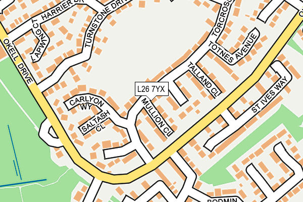 L26 7YX map - OS OpenMap – Local (Ordnance Survey)