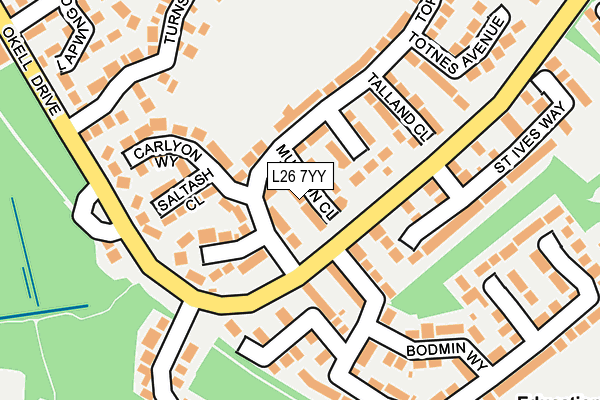 L26 7YY map - OS OpenMap – Local (Ordnance Survey)