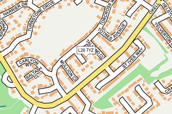 L26 7YZ map - OS OpenMap – Local (Ordnance Survey)