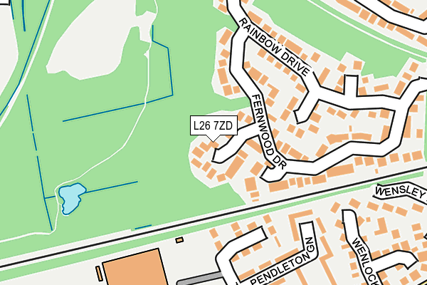 L26 7ZD map - OS OpenMap – Local (Ordnance Survey)