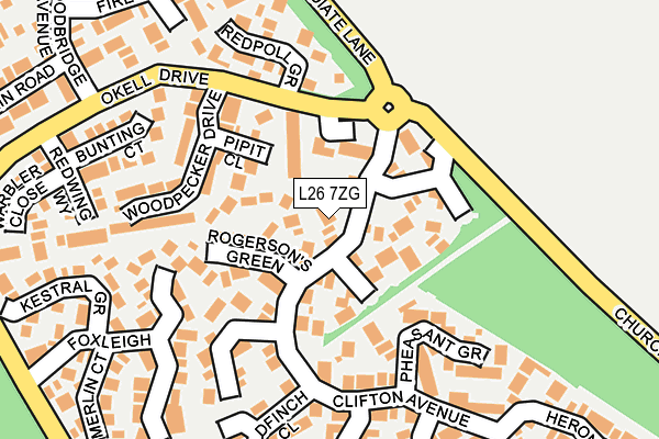 L26 7ZG map - OS OpenMap – Local (Ordnance Survey)