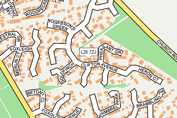 L26 7ZJ map - OS OpenMap – Local (Ordnance Survey)