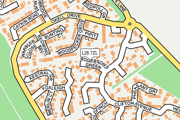 L26 7ZL map - OS OpenMap – Local (Ordnance Survey)