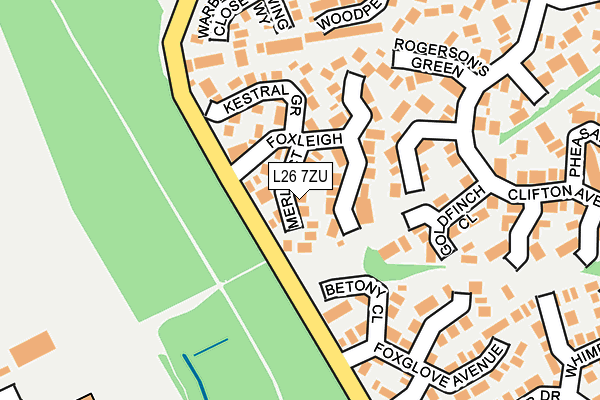L26 7ZU map - OS OpenMap – Local (Ordnance Survey)