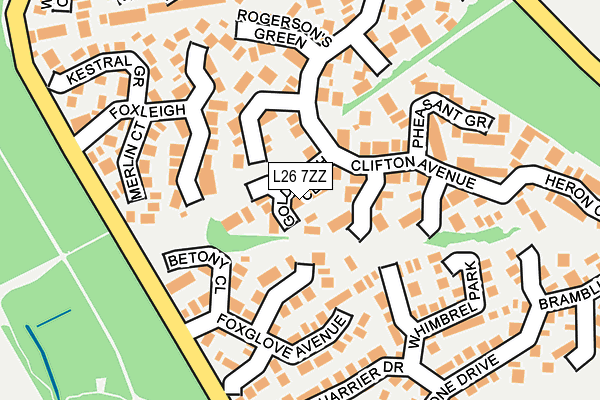 L26 7ZZ map - OS OpenMap – Local (Ordnance Survey)