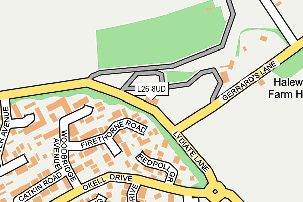 L26 8UD map - OS OpenMap – Local (Ordnance Survey)