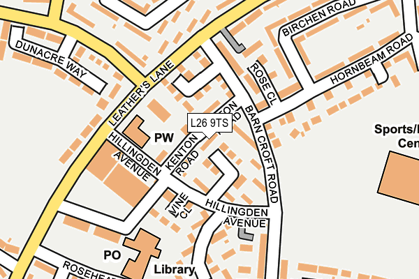 L26 9TS map - OS OpenMap – Local (Ordnance Survey)