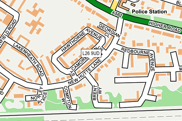 L26 9UD map - OS OpenMap – Local (Ordnance Survey)