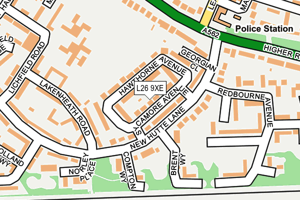 L26 9XE map - OS OpenMap – Local (Ordnance Survey)