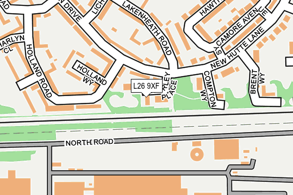 L26 9XF map - OS OpenMap – Local (Ordnance Survey)