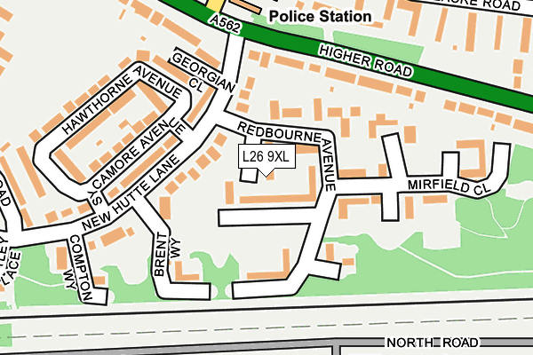 L26 9XL map - OS OpenMap – Local (Ordnance Survey)