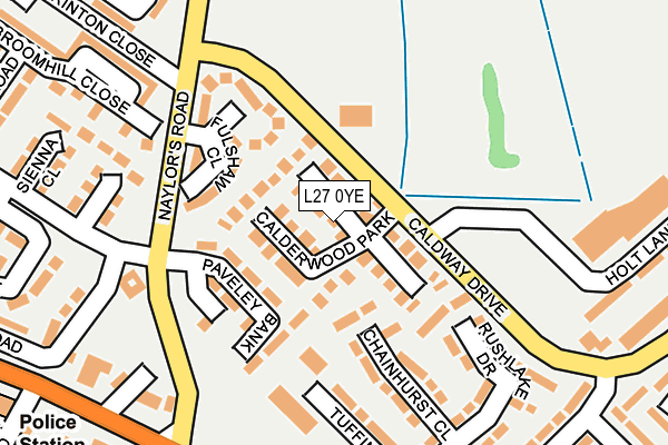 L27 0YE map - OS OpenMap – Local (Ordnance Survey)