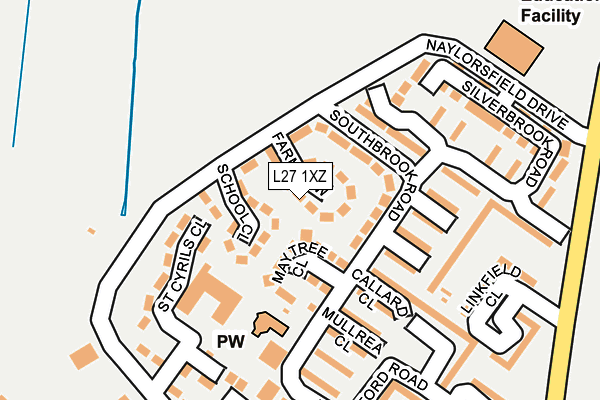 L27 1XZ map - OS OpenMap – Local (Ordnance Survey)