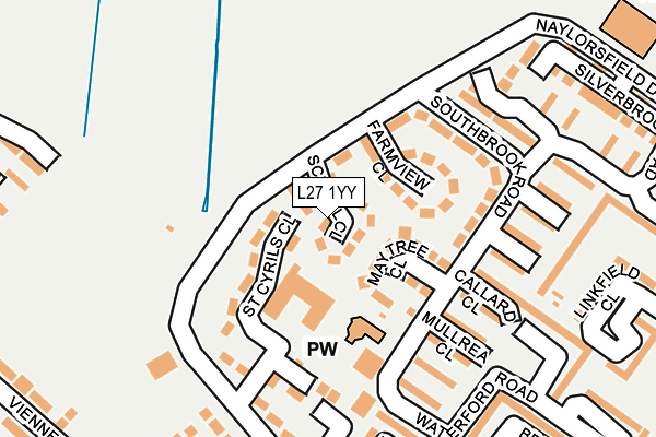 L27 1YY map - OS OpenMap – Local (Ordnance Survey)