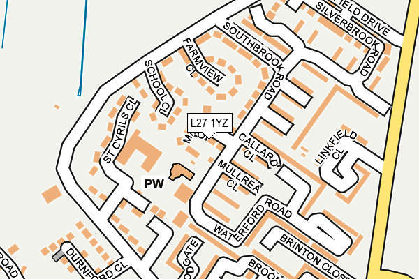L27 1YZ map - OS OpenMap – Local (Ordnance Survey)