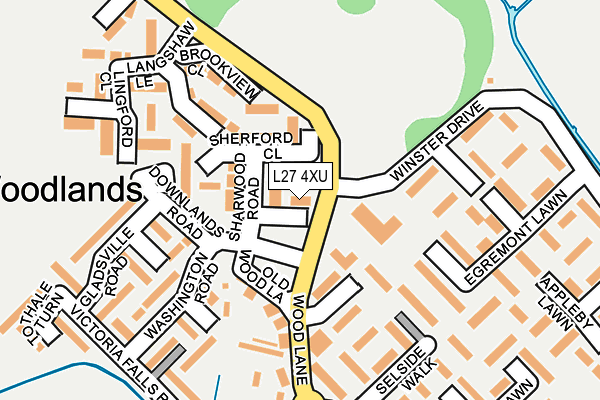 L27 4XU map - OS OpenMap – Local (Ordnance Survey)