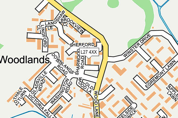 L27 4XX map - OS OpenMap – Local (Ordnance Survey)