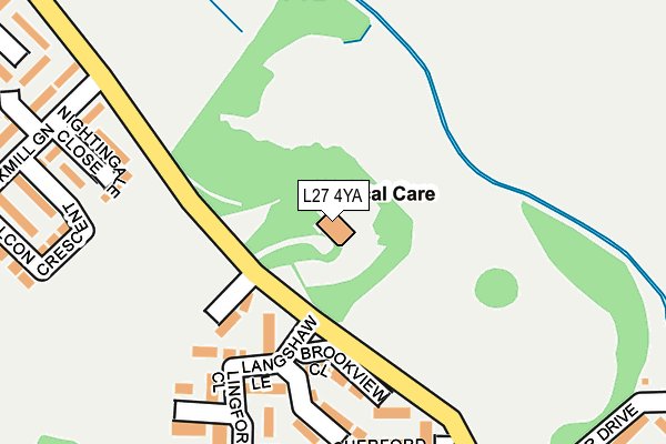 L27 4YA map - OS OpenMap – Local (Ordnance Survey)