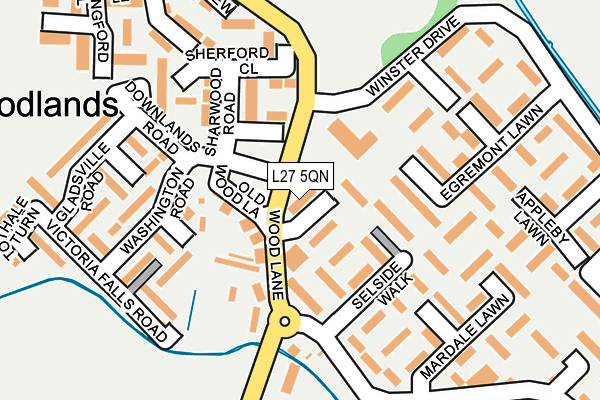 L27 5QN map - OS OpenMap – Local (Ordnance Survey)