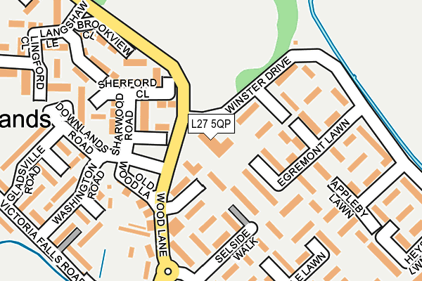 L27 5QP map - OS OpenMap – Local (Ordnance Survey)