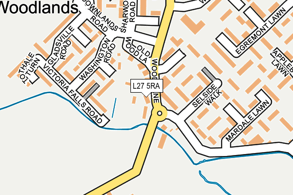 L27 5RA map - OS OpenMap – Local (Ordnance Survey)