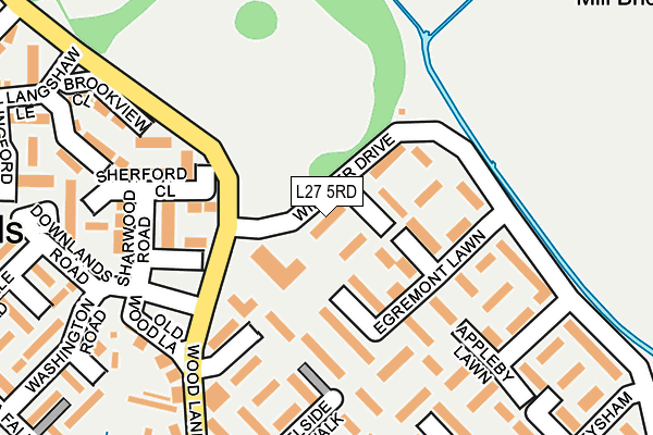 L27 5RD map - OS OpenMap – Local (Ordnance Survey)