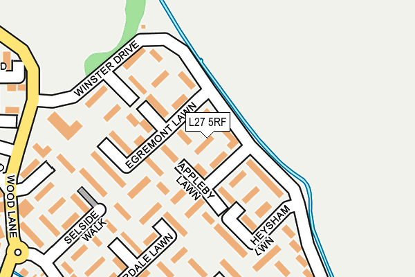 L27 5RF map - OS OpenMap – Local (Ordnance Survey)