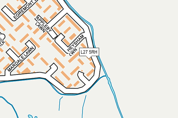 L27 5RH map - OS OpenMap – Local (Ordnance Survey)