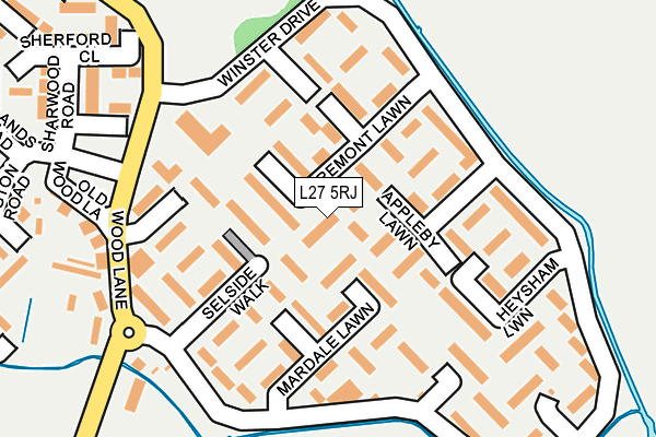 L27 5RJ map - OS OpenMap – Local (Ordnance Survey)