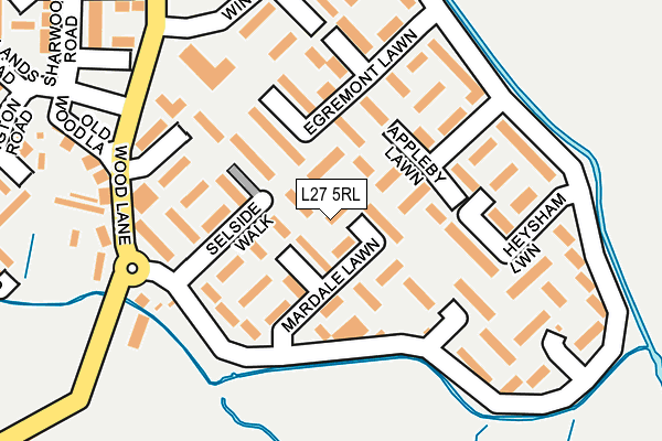 L27 5RL map - OS OpenMap – Local (Ordnance Survey)