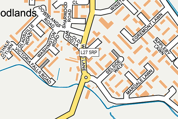 L27 5RP map - OS OpenMap – Local (Ordnance Survey)