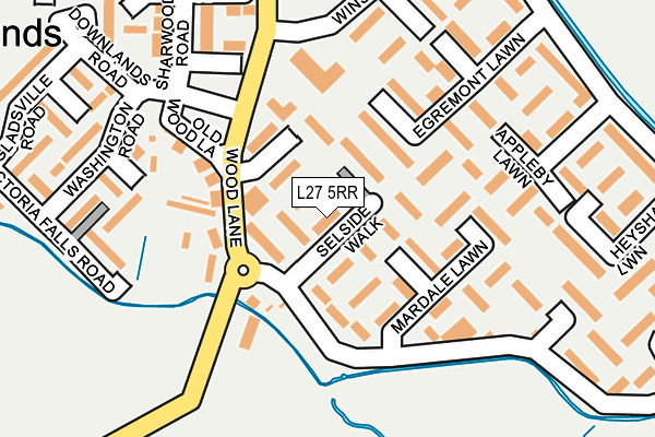 L27 5RR map - OS OpenMap – Local (Ordnance Survey)