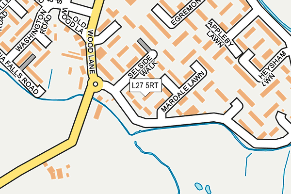 L27 5RT map - OS OpenMap – Local (Ordnance Survey)