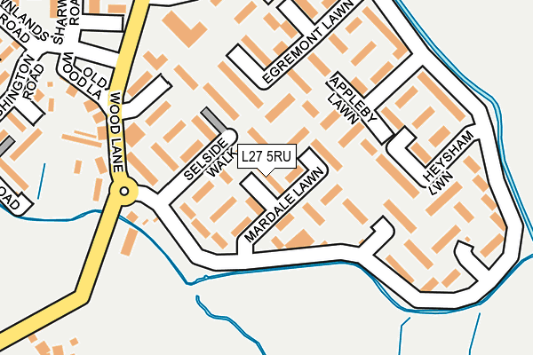 L27 5RU map - OS OpenMap – Local (Ordnance Survey)
