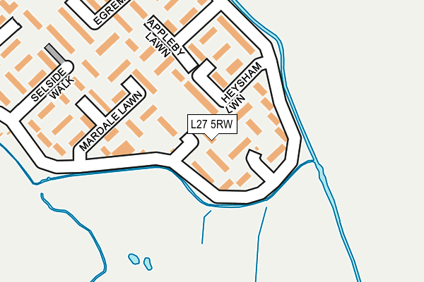 L27 5RW map - OS OpenMap – Local (Ordnance Survey)