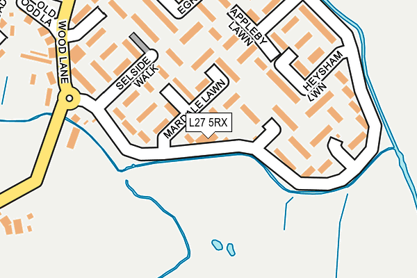 L27 5RX map - OS OpenMap – Local (Ordnance Survey)