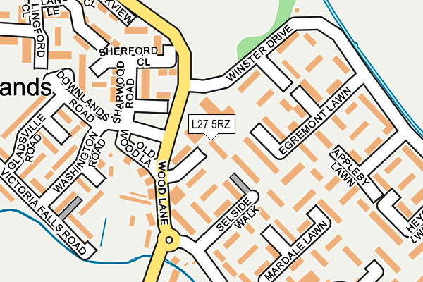 L27 5RZ map - OS OpenMap – Local (Ordnance Survey)