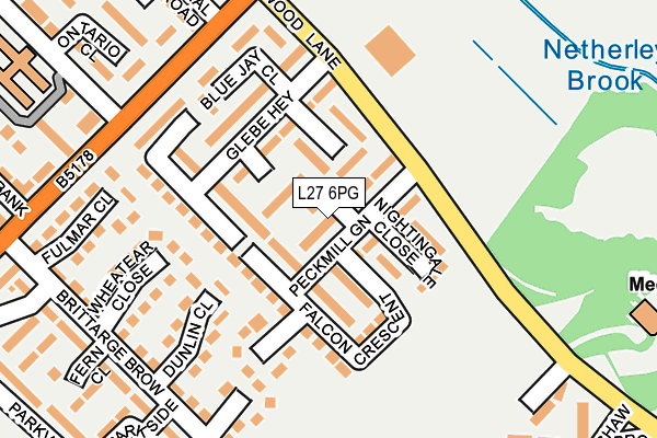L27 6PG map - OS OpenMap – Local (Ordnance Survey)