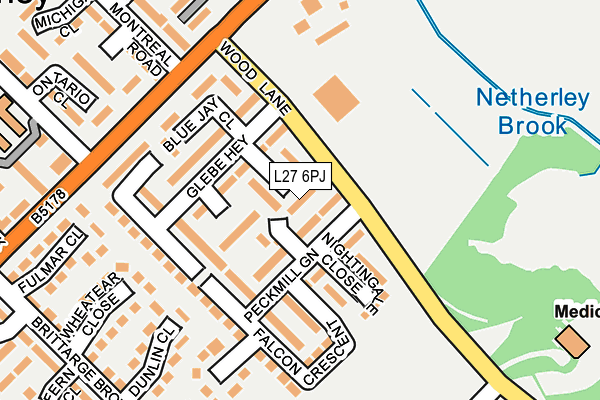 L27 6PJ map - OS OpenMap – Local (Ordnance Survey)